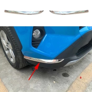 

Fit For Toyota RAV4 2019 2020 Chrome Styling Accessories Bumper Front Corner Protector Guard Sill Decorative Cover Trim