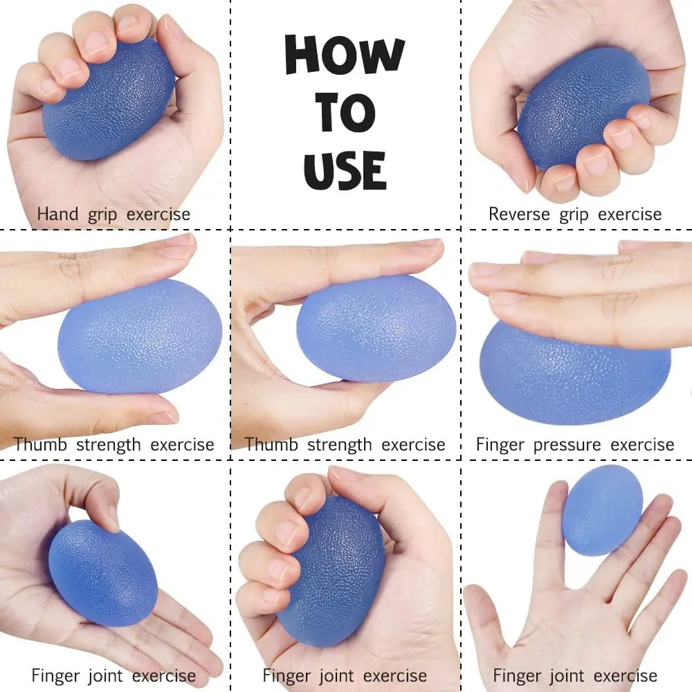 Description Picture 4 of itemSilicone Egg Fitness Hand Expander Gripper Strengthener Forearm Wrist Finger Exerciser Trainer Stress Relief Power Ball