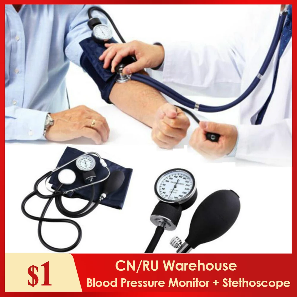 

Manual Blood Pressure Monitor Diastolic Sphygmomanometer Medical Doctor Stethoscope Sphygmomanometer Cuff Home Health Monitor