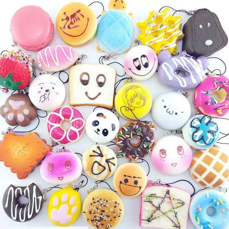 Squishy Lot 10/20/30 PCS Squishy Slow Rising Mini Soft Random Squishy Squishies Toys Cake Bread Squeeze Pressure Relief Toy