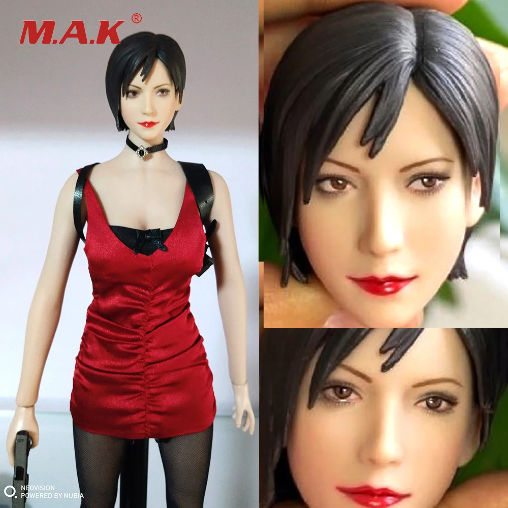 

1/6 Scale Female Figure Accessory Ada Wong head female head carving Model for 12'' Action Figure Body
