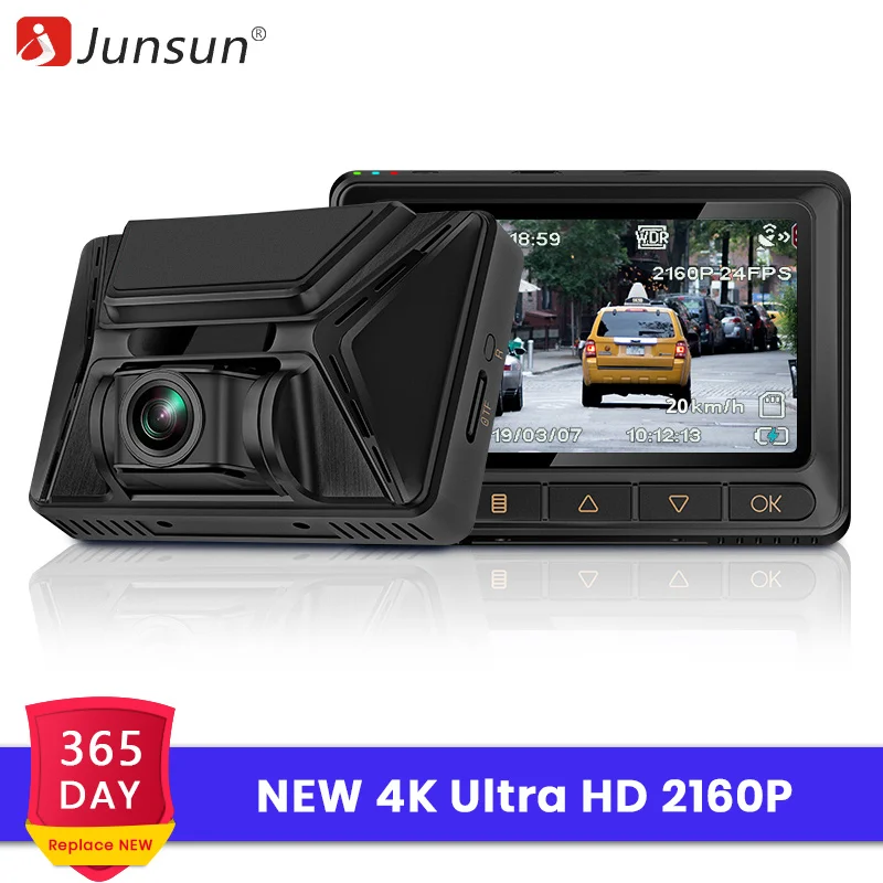 Junsun S390 Ultra 4K 2880*2160P Dashcam ночное видение автомобильный видеорегистратор sony IMX335
