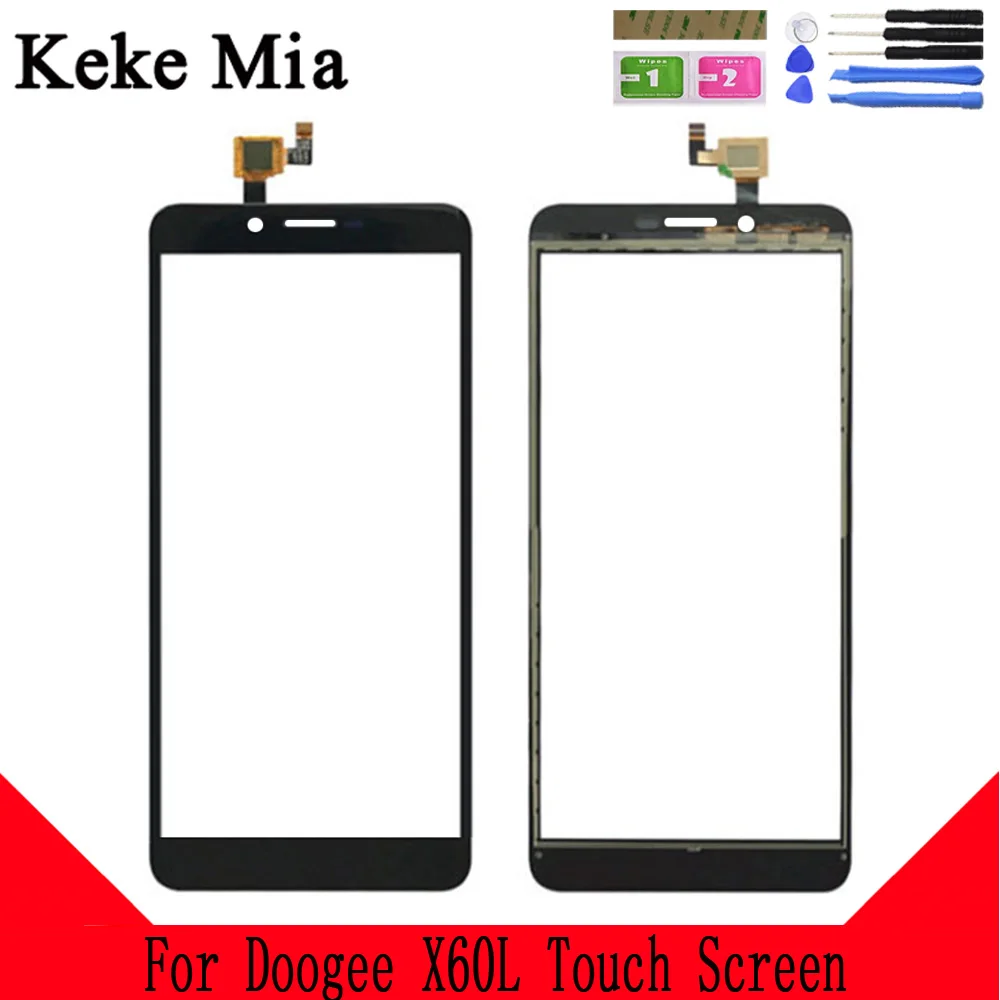 Keke Миа 5," мобильный сенсорный экран стекло для Doogee X60L Сенсорное стекло дигитайзер панель передняя линза сенсорные инструменты Бесплатный клей+ салфетки