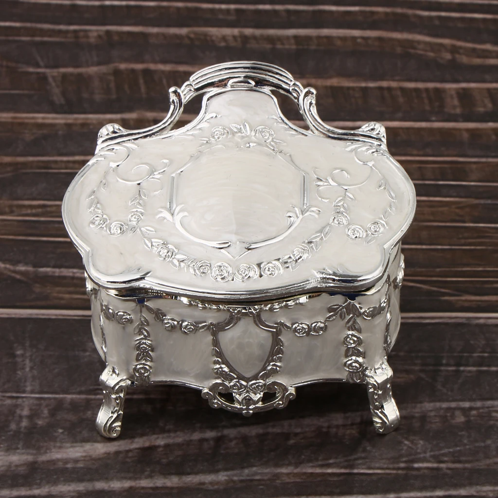 Vintage Princess Treasure Box Jewelry Makeup Collection Birthday Gifts Case - Цвет: L-12.8x9.6x10.2cm