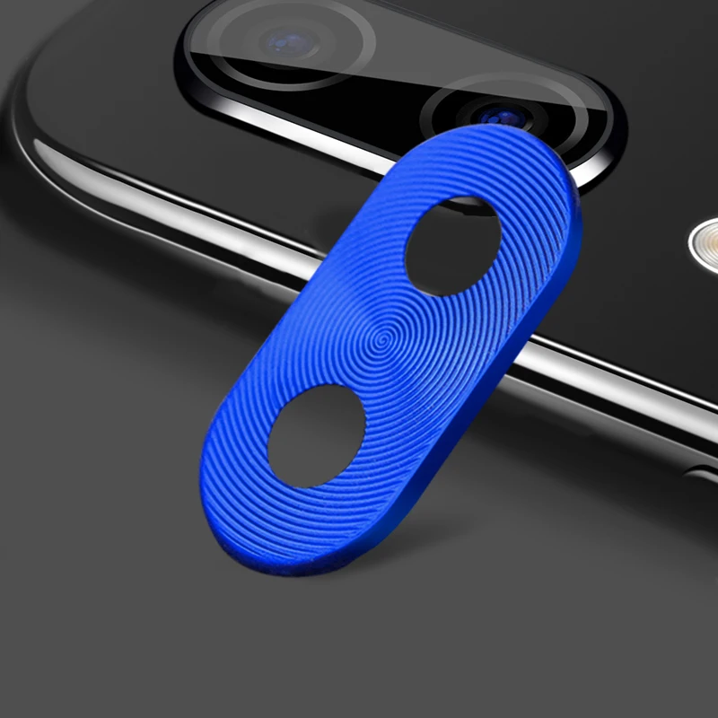 Защитное кольцо для объектива камеры для Xiaomi mi 9 8 SE mi 9t mi x3 Red mi Note 8 7 K20 Pro 7 8Pro металлический защитный чехол для объектива камеры - Цвет: Синий