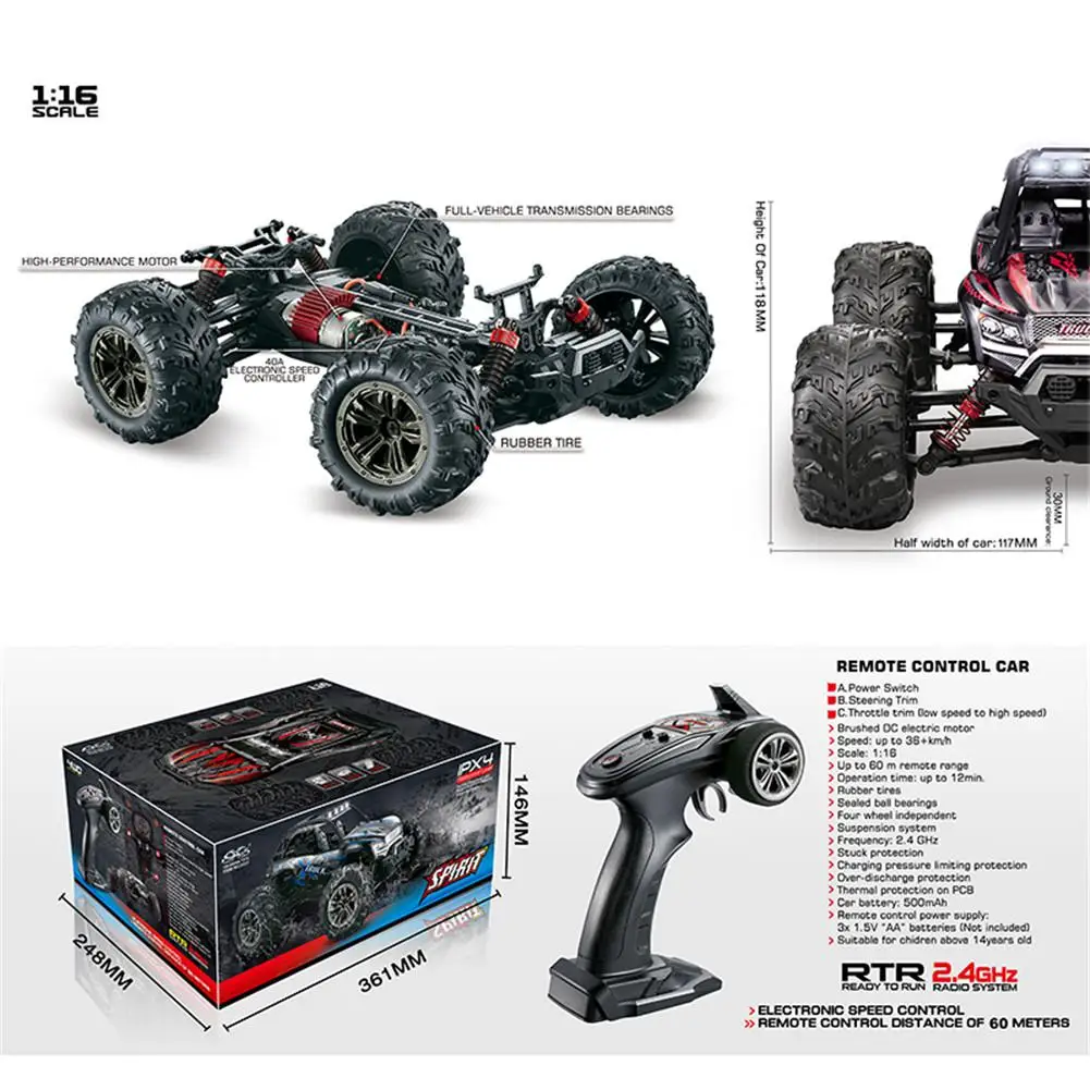 RCtown Xinlehong 9137 1/16 2.4G 4WD 36km/h RC Car W/ LED Light Desert Off-Road High Class Truck RTR Toy RCtown Xinlehong 9137 1/16 2.4G 4WD 36km/h RC Car W/ LED Light Desert Off-Road High Class Truck RTR Toy