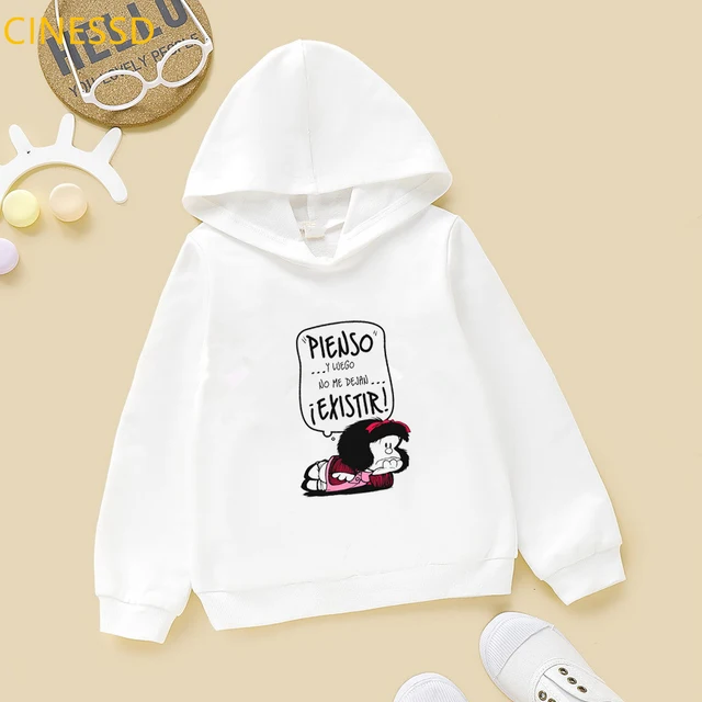 Mafalda Hoodie Children Harajuku Cute Funny Sweatshirt Winter 2020 Fashion Girls Clothes Unisex Tops Kids Teen Streetwear Fleece 0102016b