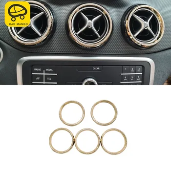 

CarMango for Mercedes-Benz GLA-Class X156 CLA C117 Car Rhinestone Air Vent Circle Cover Crystal Frame Sticker Diamond Accessory