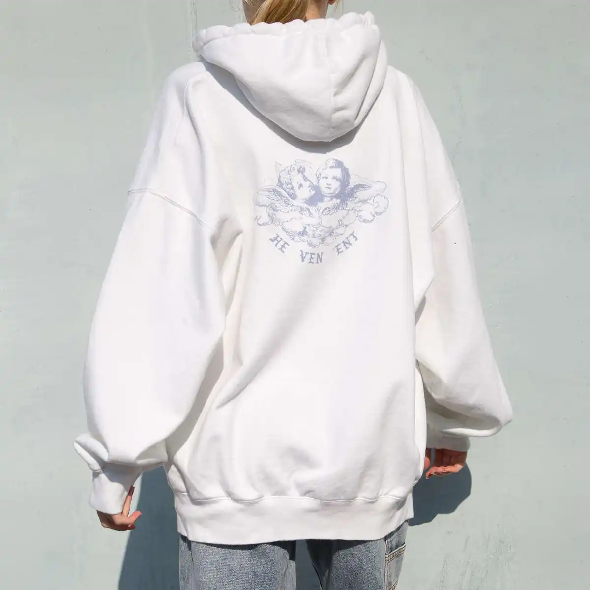 white angel hoodie
