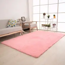 Современный нескользящий коврик для пола, квадратный Длинный мягкий плюшевый Пушистый Ковер, декор E7CB
