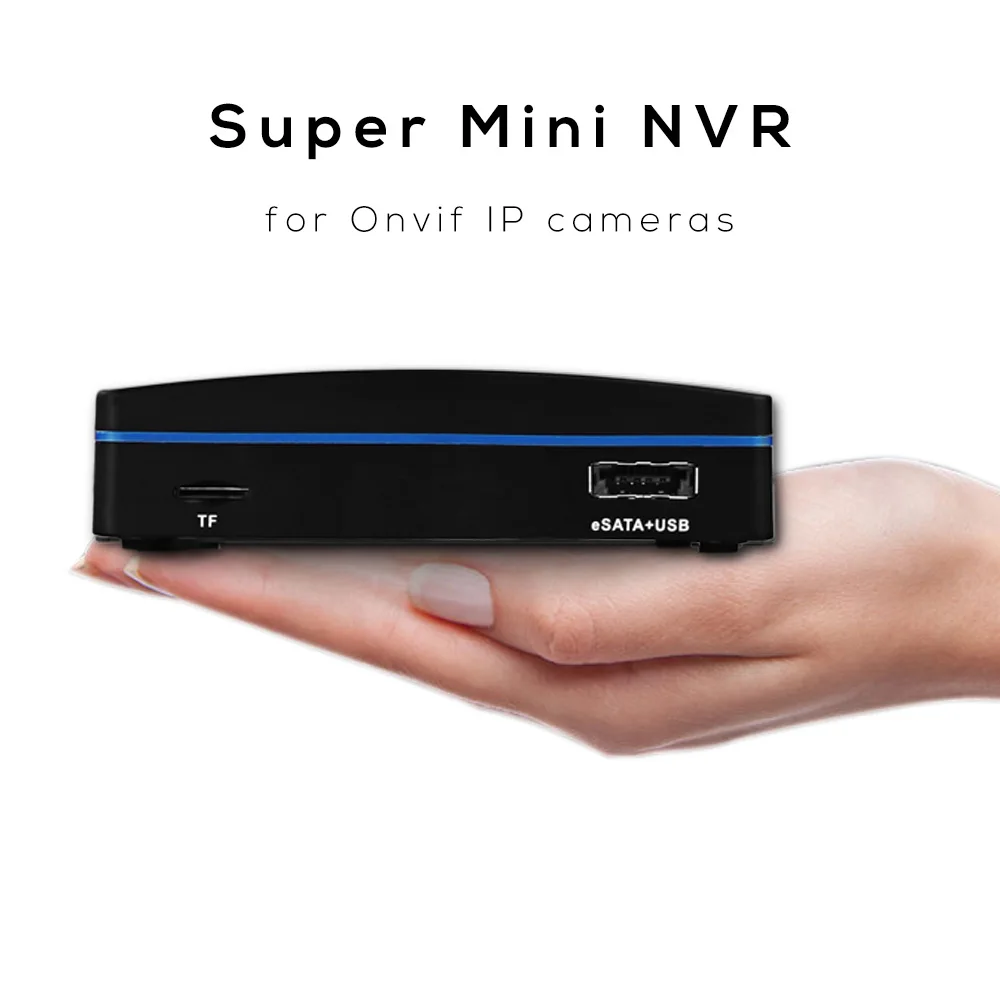 Супер мини NVR рекордер 4CH 8CH 16CH для Onvif ip-камер, запись на tf-карту, USB/e-Sata HDD XMEYE смартфон приложение Удаленный просмотр