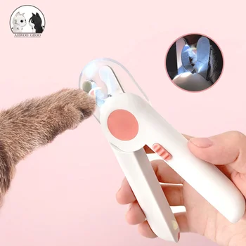 

Professional Pet Nail Clippers with File and Light Cozy Handle Cat Dog Nail Trimmer Cutter Easy To Use Pet Dog Grooming Supplies