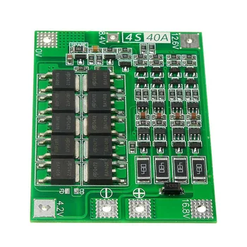 

40A 4S Li-ion Lithium Battery 18650 Charger PCB BMS Protection Board with Balance For Drill Motor 14.8V 16.8V Lipo Cell Module
