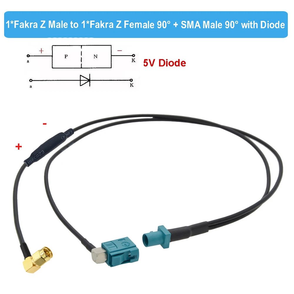 Other DIY & Tools - Fakra Z Male to Dual Fakra Z Female Right Angle Y ...