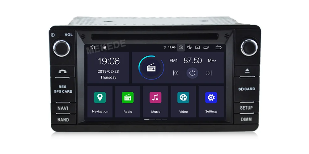 MEDEKE автомобильный DVD мультимедийный плеер для Mitsubishi Outlander XL 2din Android 9,0 PX5 4+ 64G радио магнитофон навигация gps