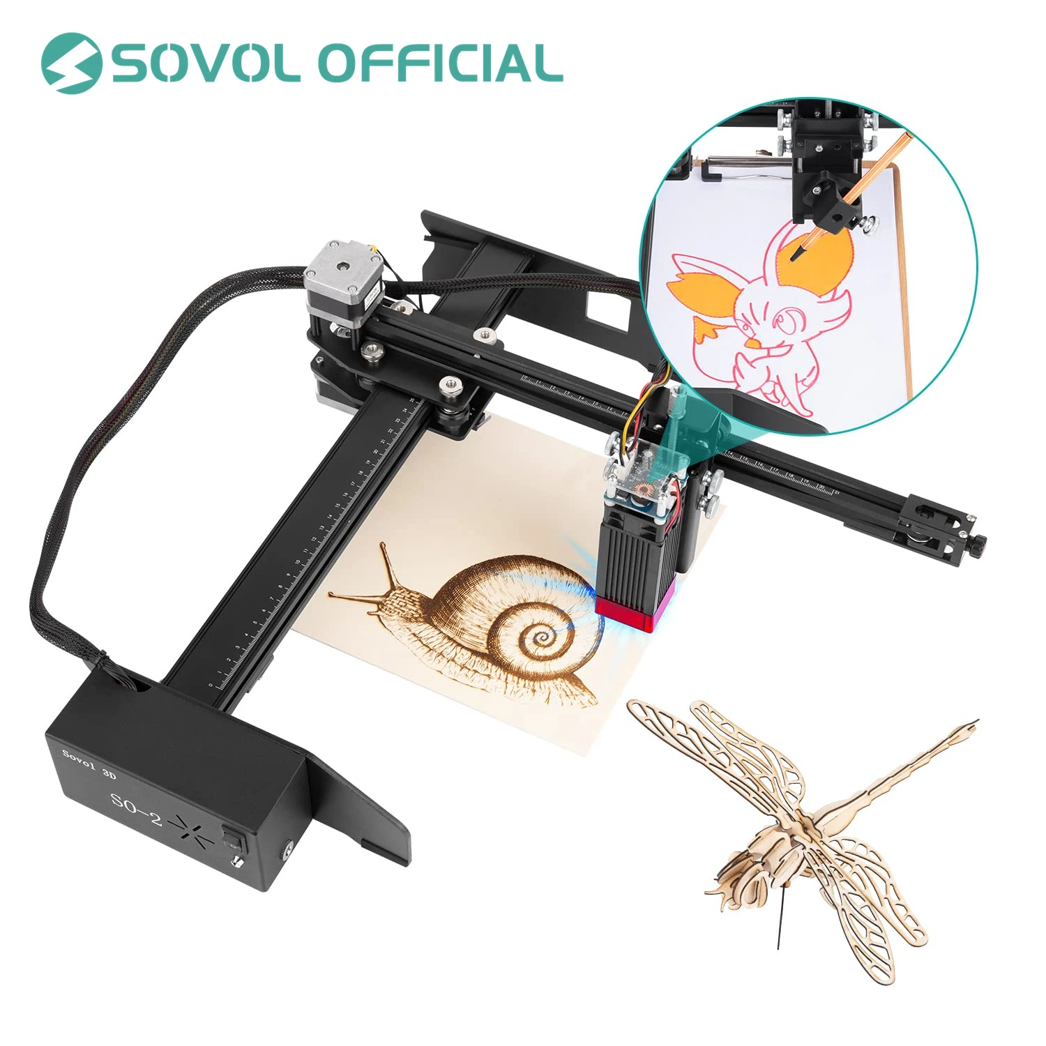 Sovol SO-2 Pre-assembled 4-in-1 CNC Drawing Machine High Precision XY Pen Plotter Writing Robots Laser Engraving Cutting | Компьютеры и