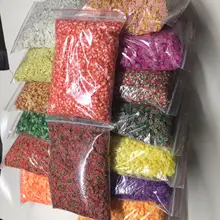 1 кг/Полимерная глина украшения для ногтей/Fimo игровое тесто ломтик Полимерная глина Нейл-арт Декор Slime фруктов небольшого 1/" слизи, поставляется с креплением на кератиновых пластинах