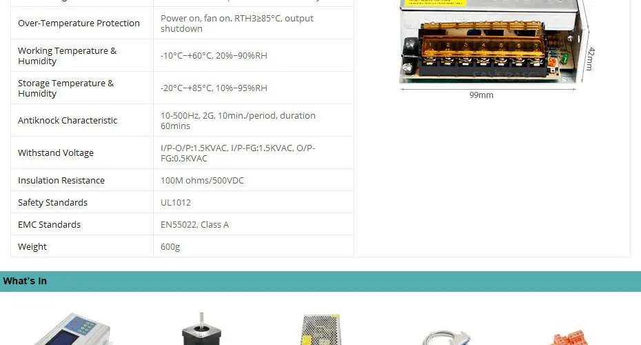 3 шаговый двигатель TB6600 HB Nema17 97oz-in двигатель 12В высокого качества блок питания для роутер для самостоятельной сборки/плазменной резки