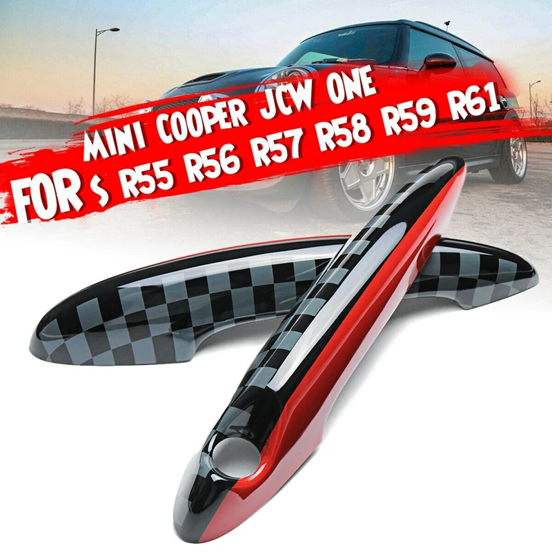 2 х крышки дверных ручек ABS для Mini Cooper JCW ONE S R55 R56 R57 R58 R59 R61