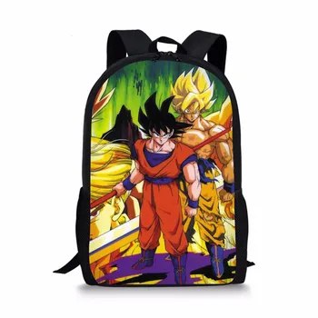 

Back To School Bags for Kids Cartoon dragon ball Custom pattern School Backpack Children Large Bookbag Teenager Schoolbag
