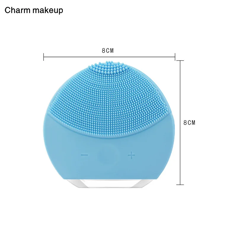 Face Cleaner - Blue Электрический силиконовый инструмент для чистки лица очиститель для лица ультразвуковая Вибрация Массажная для лица очиститель пор инструмент красоты - Цвет: Face Cleaner - Blue