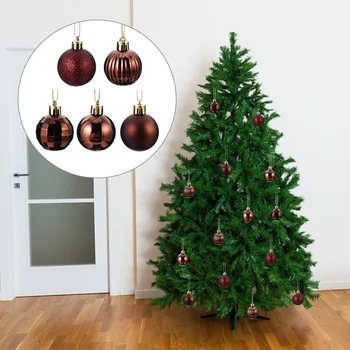 

1 Box of Portable Delicate Ball Pendant Christmas Tree Ornament for Home