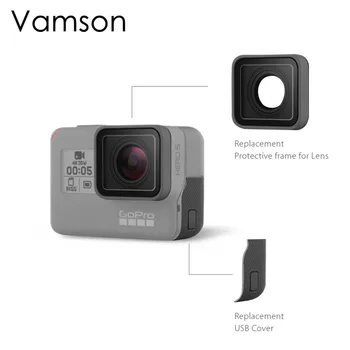 

Vamson For Go pro Accessories UV Protective Lens Replacement USB HDMI Port Side Cover For Gopro Hero 7 6 5 Sport Camera VP717
