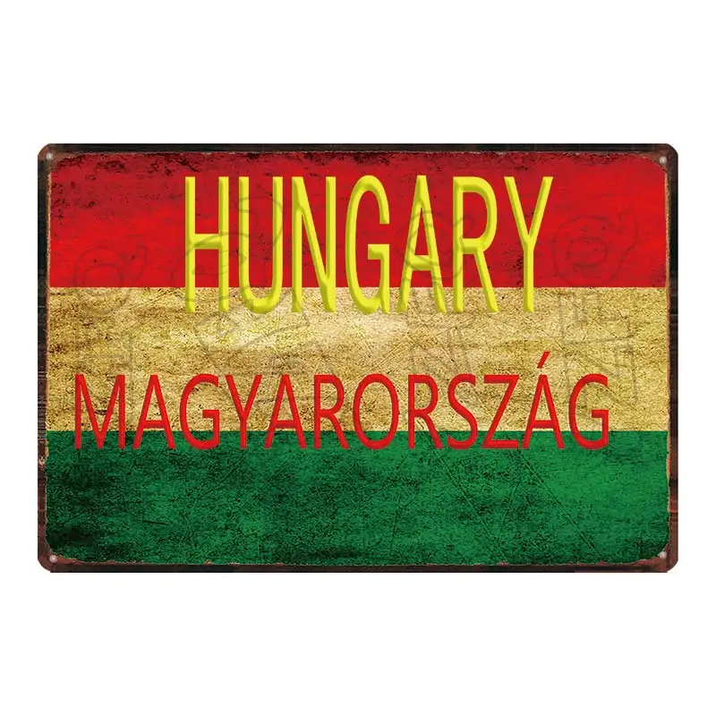 20X30 см Оловянная металлическая табличка с национальным флагом металлическая винтажная дорожная сувенирная настенная для паба кафе домашнего искусства Магазин Декора DU-5948A - Цвет: DU-5966