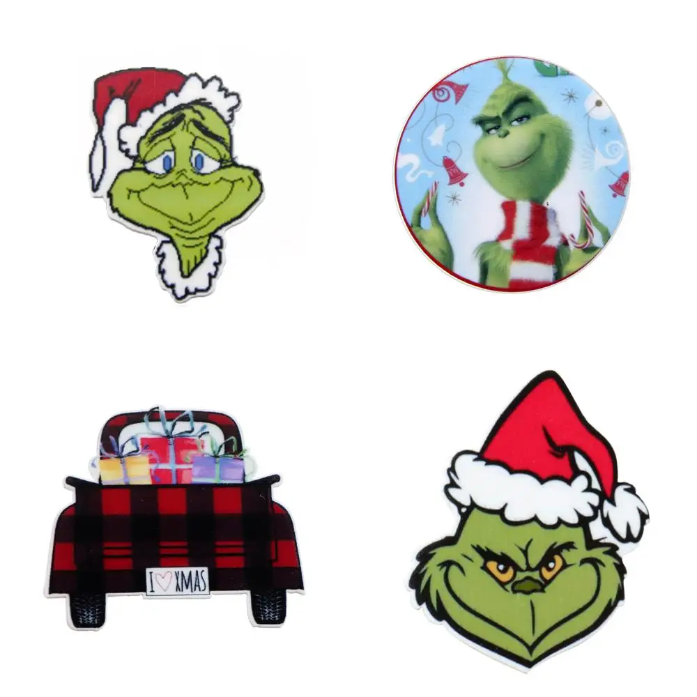 Christmas Cartoon Car Flat Back Planar Resin Cabochon DIY Acrylic Accessories Mobile Phone Case Headband 5Yc18692 | Дом и сад