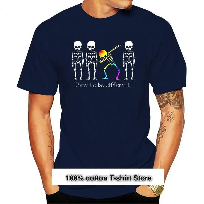 Camiseta de Хэллоуин для мужчин и женщин camisa с esqueleto Dabbing ЛГБТ nueva | Мужская одежда