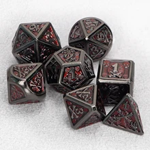 Игральные кости DND комплект ролевые игры в кости кубик для настольной игры для подземелья и дракон многогранные металлические игральные ку...