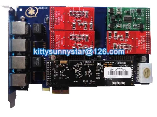 AEX410 4 порта модуль карта pci-e, с эхо Canceller аппаратные средства VPMADT032, FXO FXS аналоговая карта Asterisk - Цвет: 3FXO-1FXS