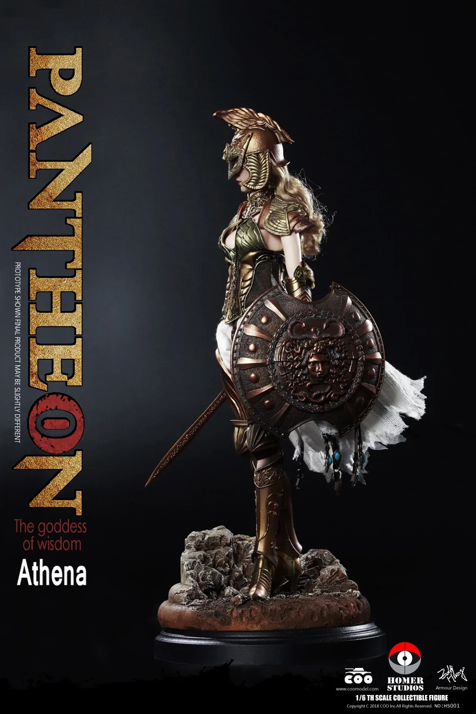 Коллекционный Полный Набор фигурок COOMODEL X HOMER HS001 PANTHEON GODDESS OF UNDERWORLD ATHENA/HS002 GODDESS OF WISDOM 1/6