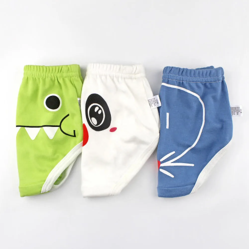 3 Colors Infant Baby Underwear Kids 100% Cotton Cartoon Underpants Girls Panties Newborn Boys Summer Shorts Infant Baby Briefs