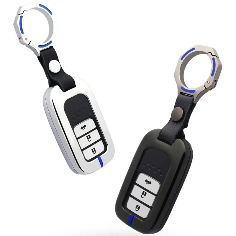 Полоса цинковый сплав автомобильный ключ чехол Fob для Honda hr-v Civic Accord 2003-2007 Cr-v свободный пилот брелок для ключей от автомобиля держатель