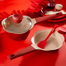 Детское вспомогательное питание, детский мини-горшок для молока, детский пшеничный рисовый камень, маленький молочный горшок с одной ручкой, антипригарный горшок для приготовления пищи