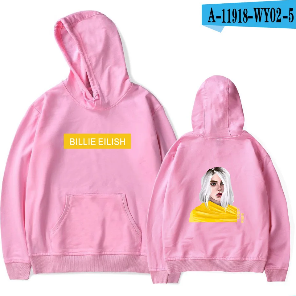 A11918-5 Популярные женские уличные толстовки Billie Eilish толстовка мужские повседневные толстовки с длинным рукавом хип хоп пуловеры одежда - Цвет: A11918-5