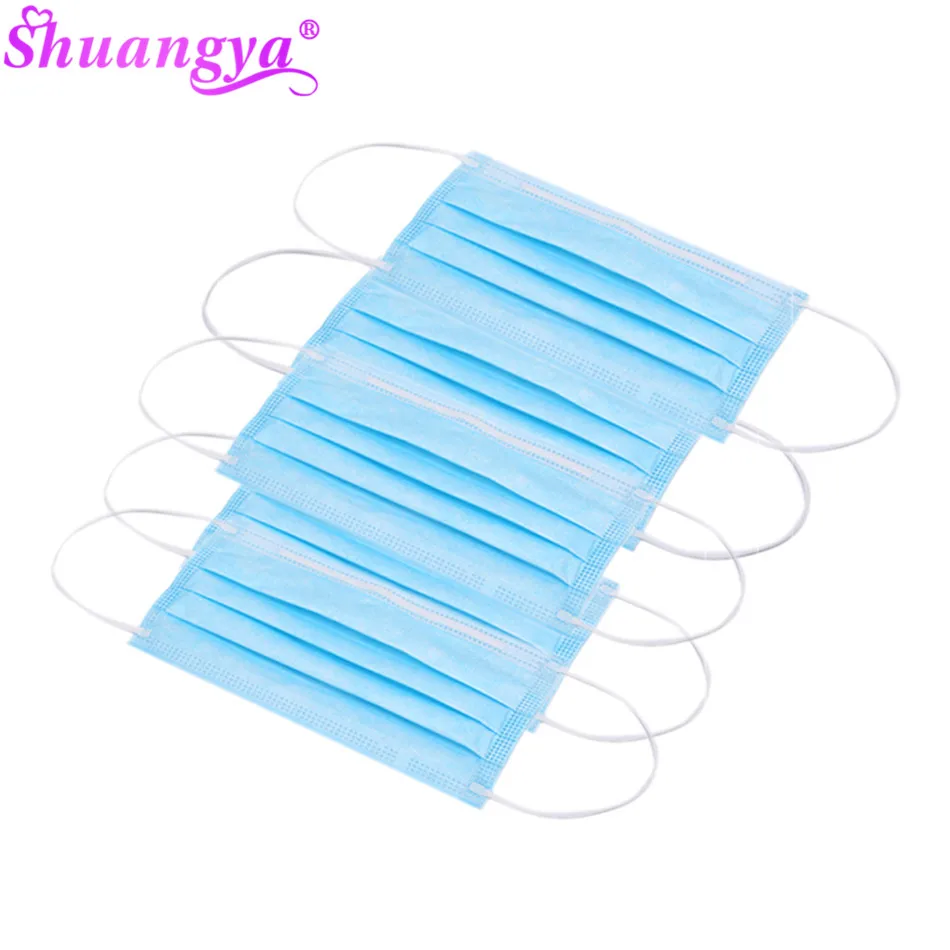 

Reusable Protective Mouth Mask Non-woven Dust Mask 3 Layer 20/40/60 Pc/set For Hair Salon Use Fast Shipping