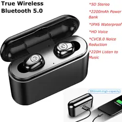 X8 TWS Bluetooth настоящие беспроводные наушники мини водонепроницаемые наушники CVC8.0 Noice Reduction 5D стерео наушники 2200 мАч power Bank для смартфонов