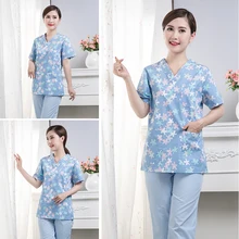 Летний женский медицинский скраб для больниц, набор одежды, модный дизайн, облегающие зубные скрабы для салона красоты, мужская униформа медсестры