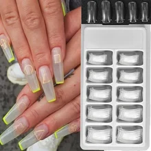 100 шт пластиковые накладные ногти для наращивания ногтей