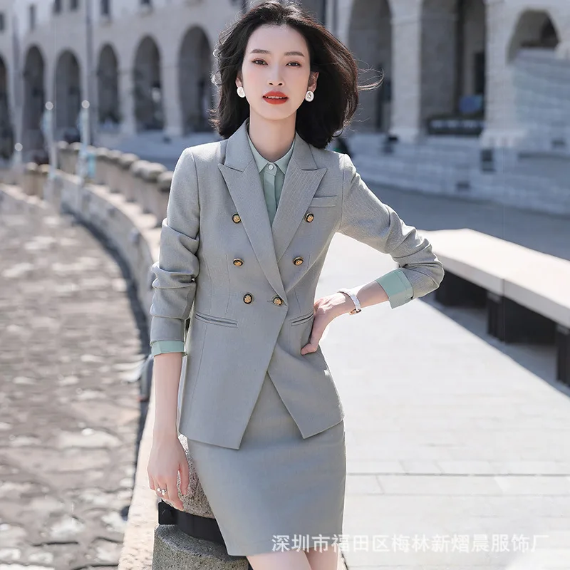 

Blue Suit Jacket Women's Spring And Autumn Korean-style Goddess-Style Broadcasting Host High Grade Debutante High-End Business S