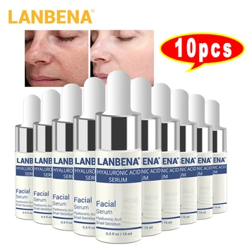 

LANBENA Hyaluronic Acid Serum Moisturizing Face Serum Snail Essence Anti-Aning Winkles Acne Treatment Repair Whitening 10PCS