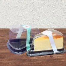 Прозрачный пластиковый контейнер для пирожных лотки с крышкой/20/50 100 шт. муссовый торт коробка десерт сэндвич упаковка для пищевых продуктов Держатель для свадьбы