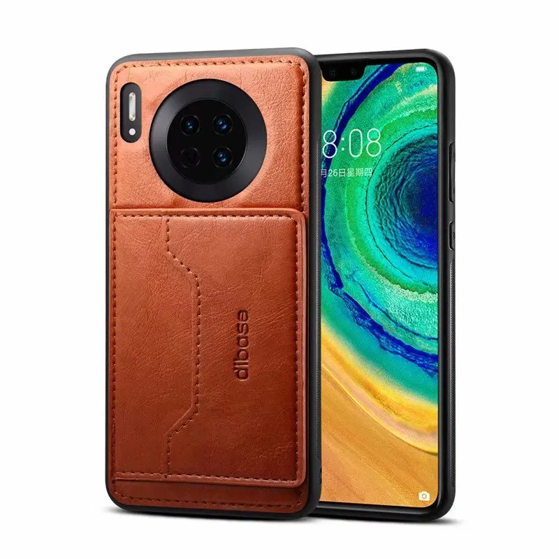 Чехол из искусственной кожи для Huawei P30 Pro Lite P20 Nova 4e 4 5 Mate 30 20 20X Honor 9X V20 Magic 2 держатель