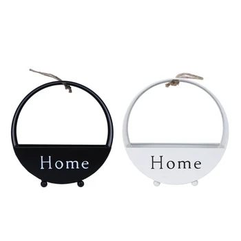 

Promotion! 2 Pcs Indoors Iron Hanging Plant Pots Wall Pot Desktop Sitting Room Wall Hanging Flowerpot Garden Flower Pots and Pla