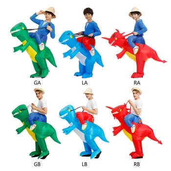 

Inflatable Dinosaur T-Rex Costume Fancy Dress Halloween Blow up Costumes Adult/Kids