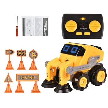 

2.4Ghz Remote Control Robot Car Dancing Rotating Music Glowing Simulation Engineering Vehicle