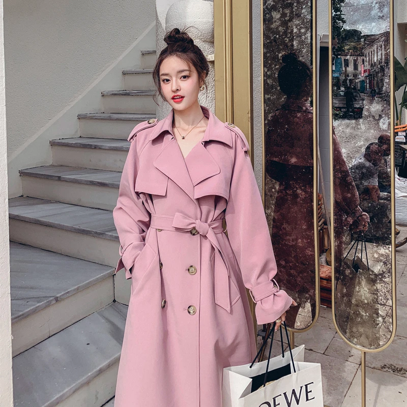 Ladies pink trench coat Clearance