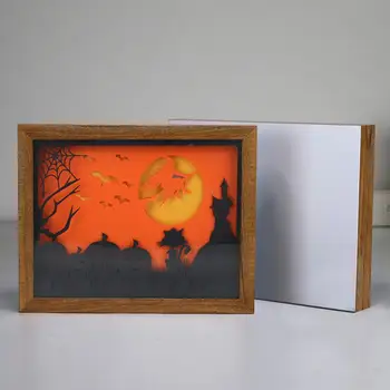 

Portable Halloween Fashion 3D Lamp Papercut Carving USB Powered LED Bedroom Decor
